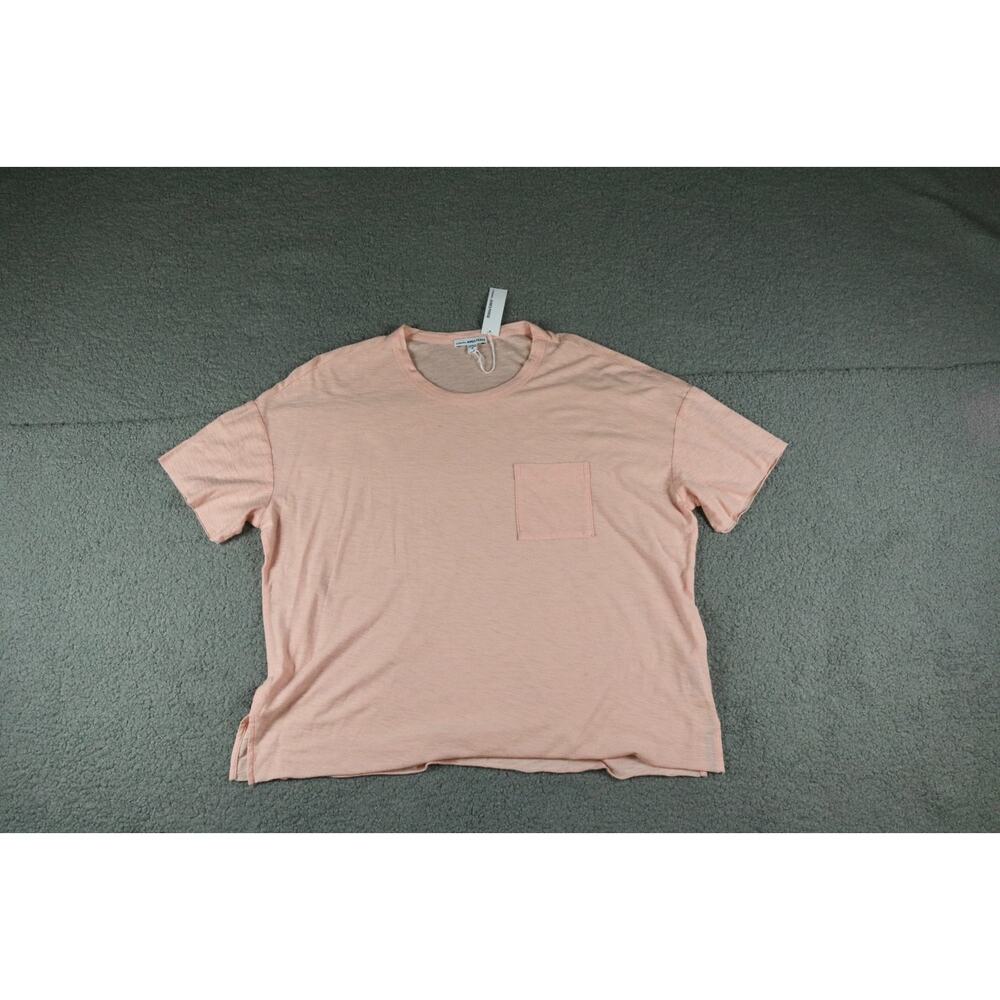 New Standard James Perse Shirt Large Orange Crew Neck Pocket Oversized T Shirt
